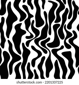 Abstract black and white seamless pattern