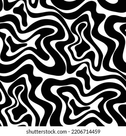 Abstract black and white seamless pattern