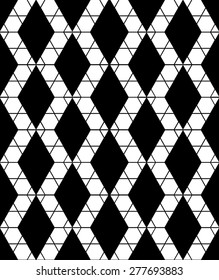 Abstract black and white seamless pattern