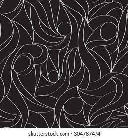 Abstract black and white seamless pattern.