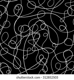 Abstract black and white seamless pattern.