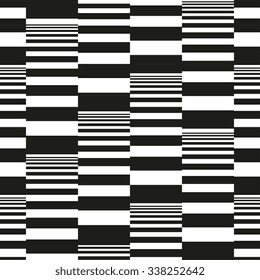 Abstract black and white seamless pattern. Vector background