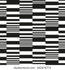 Abstract black and white seamless pattern. Vector background
