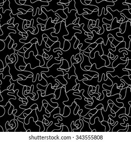 Abstract black and white seamless pattern.
