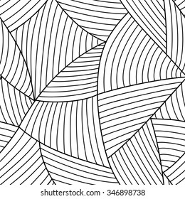 Abstract black and white seamless pattern.
