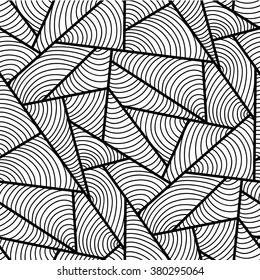 Abstract black and white seamless pattern.
