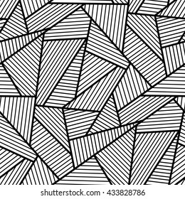 Abstract black and white seamless pattern.