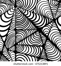 Abstract black and white seamless pattern.