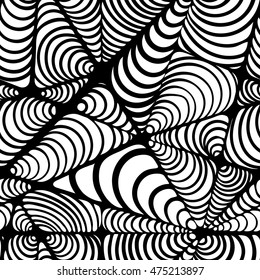 Abstract black and white seamless pattern.