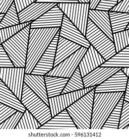 Abstract black and white seamless pattern.