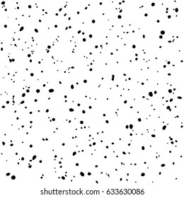 Abstract Black and White Seamless Pattern. Vector Dotted Textured Background. 