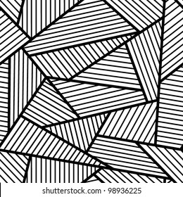 Abstract Black And White Seamless Pattern.