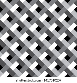Abstract Black And White Seamless Rectangle Bricks Pattern Background