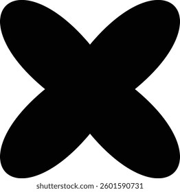 Abstract Black and White Shape Graphic - Versatile Design Element