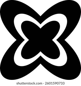 Abstract Black and White Shape Graphic - Versatile Design Element