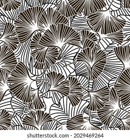 Abstract black and white shapes. Autumn textile collection.