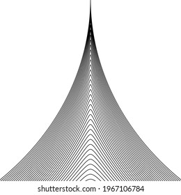 abstract black and white shapes from lines on white background