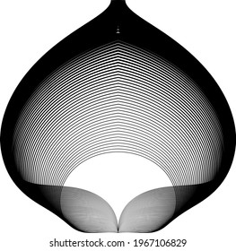 formas abstractas en blanco y negro de líneas sobre fondo blanco
