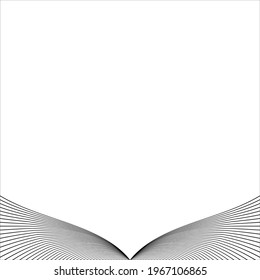 abstract black and white shapes from lines on white background