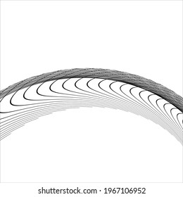 abstract black and white shapes from lines on white background