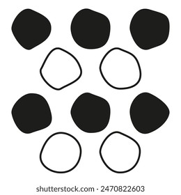 Abstract black and white shapes. Simple and modern design.