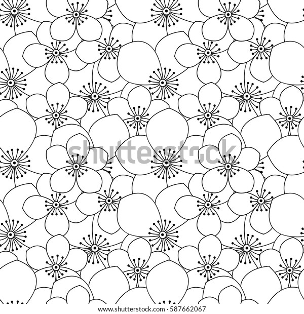 Abstract Black White Simple Flower Pattern Stock Vector Royalty Free 587662067,Mediterranean House Designs