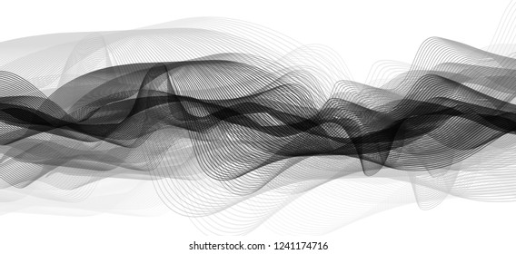 Abstract black and white Sound Wave background,Earthquake wave diagram concept; design for education and science; Vector Illustration.