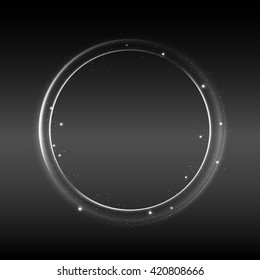 Abstract black and white Space landscape background vector for design