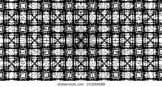 Abstract black and white spider web vector.