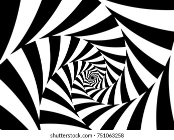 abstract, black and white spiral