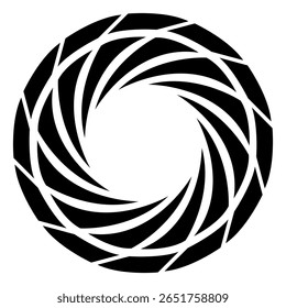 Ilustração do padrão espiral preto e branco abstrato


