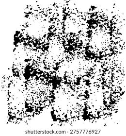 Abstract black and white splatter texture pattern. Ideal for backgrounds, design elements, or artistic projects. Versatile for creative and graphic design purposes. Suitable for modern, grunge