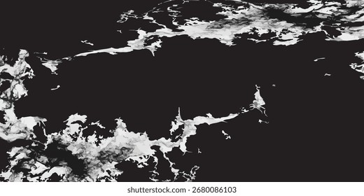 Abstract Black and White Splotchy Design