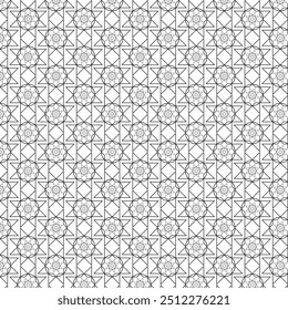 Abstract black and white star pattern design