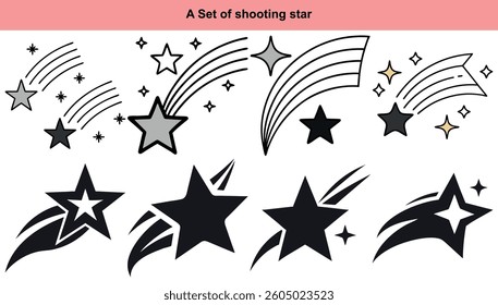 abstract black and white stars, a classic holiday design