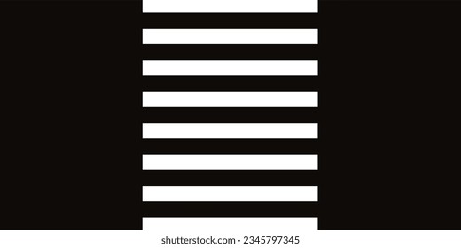 Resumen de franja blanca y negra. Línea de inclinación geométrica de fondo, Ilusión óptica para cartel, afiche, cubierta, web. 3d Óptica Op Art en ilustración vectorial. 