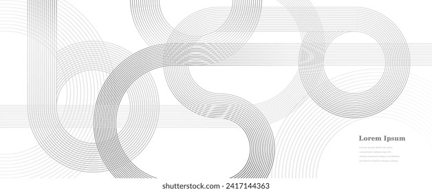 abstract black white stripe line, geometric circle texture background, futuristic technology, retro styled concept