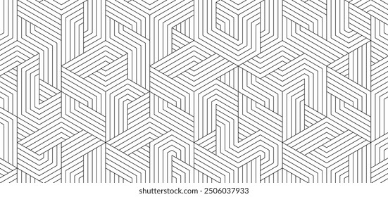 abstract black white stripe line. geometric triangle texture background. hexagon pattern. retro styled concept.