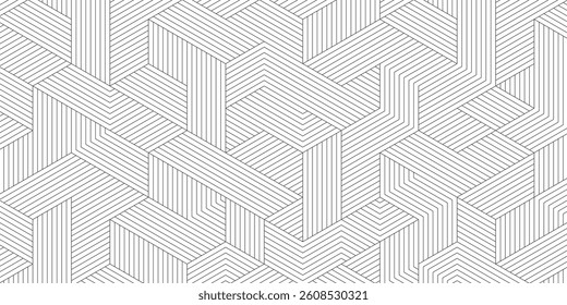abstract black white stripe line. geometric hexagon texture background. polygon pattern. retro styled concept.