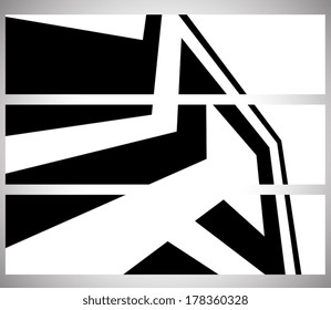abstract black and white stripe shape background