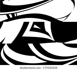 abstract black and white stripe shape background
