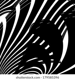 abstract black and white stripe shape background