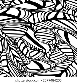 abstract black and white stripe texture cover design background