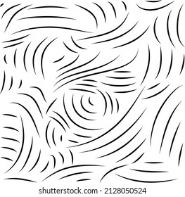 Abstract black and white striped image. Cool background illustration. Animal fur logo. Black and white hair strands.