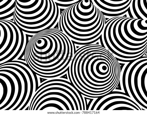 Abstract Black White Striped Optical Illusion Stock Vector Royalty Free Shutterstock