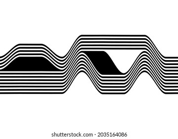 Resumen del patrón rayado blanco y negro de líneas paralelas. Elemento de diseño para impresión, publicidad, web. Fondo del vector