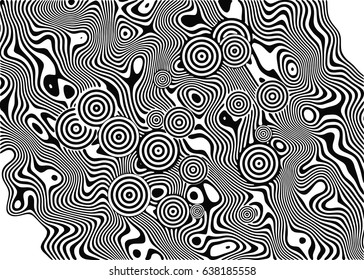 Abstract Black and White Striped Vector Background - Zebra Pattern