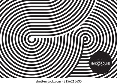 el fondo de onda rayado en blanco y negro abstracto se puede usar para el diseño de la tecnología de plantillas de sitio web paquete de paquetes de alimentos y etiquetas de bebidas para los vectores.