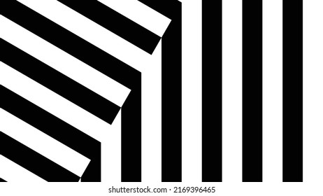 Abstract black and white stripes background.