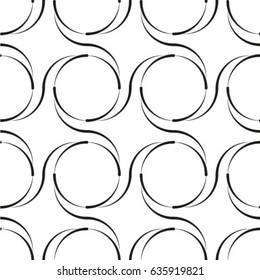 Abstract black and white stripes waves vector background